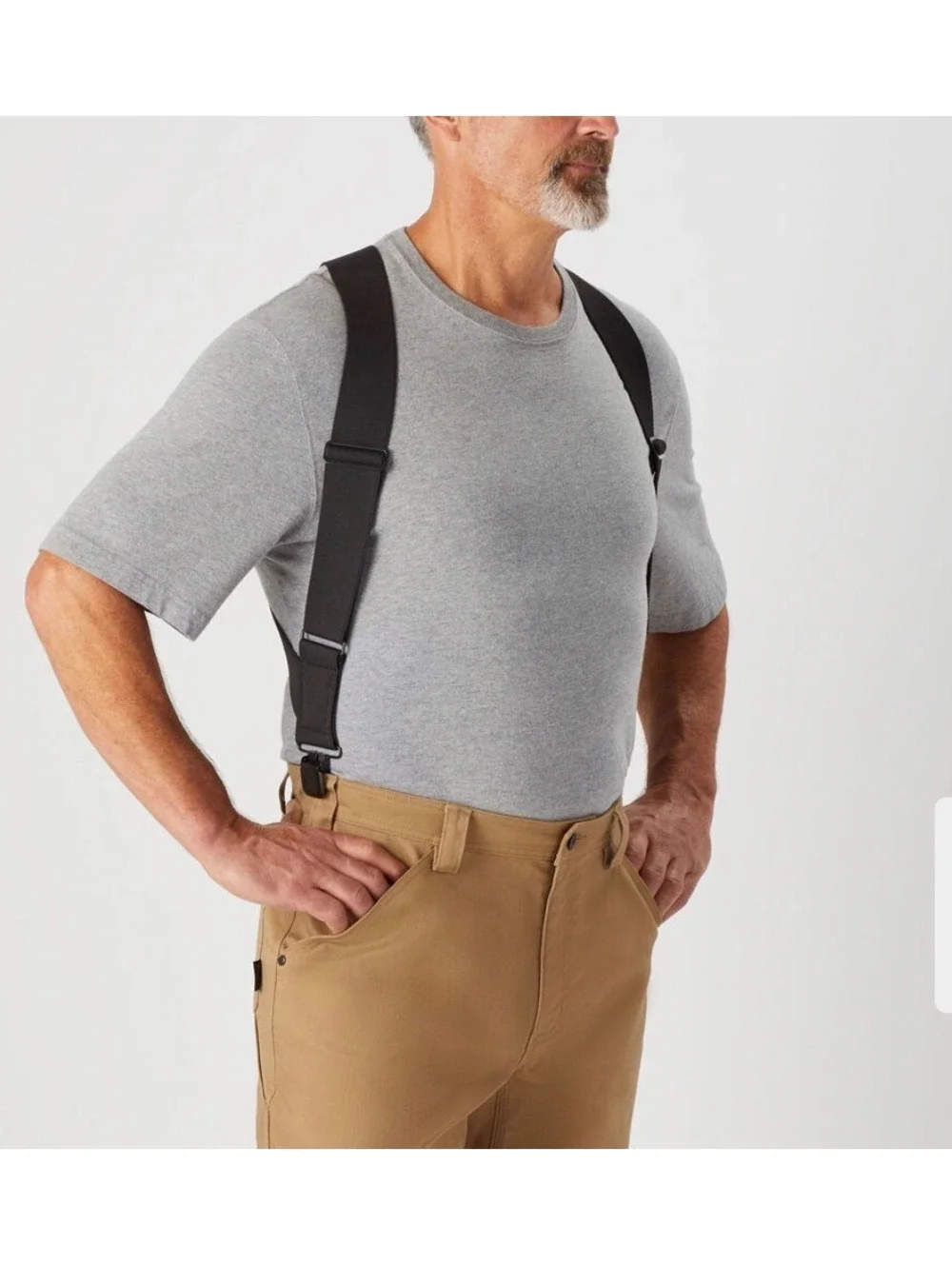Duluth Trading Co. Side Clip Suspenders Regular Utility 2” Heavy Duty Mens Work